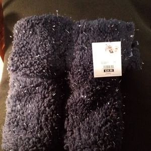 Navy blue bootie slippers